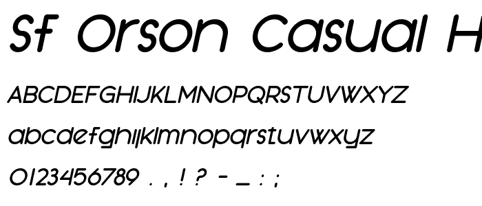 SF Orson Casual Heavy Oblique font